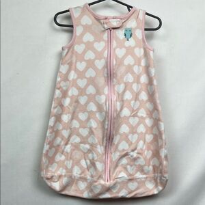 Simple Joys by Carters pink with white hearts sleep sac 0-3 months